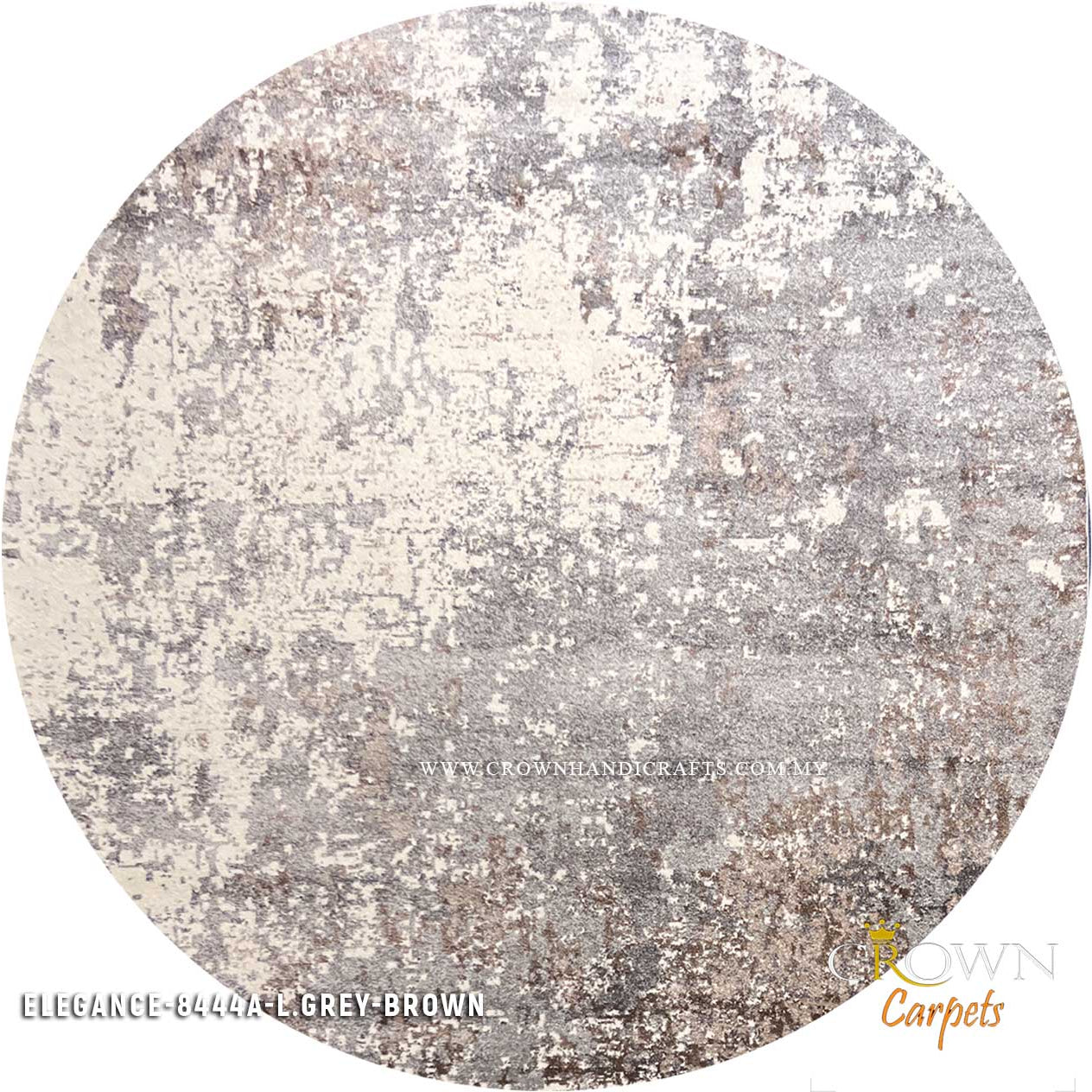 Explore Featured Modern Carpets & Rugs to Elevate Your Home Style | Elegance 8444A Round L.Grey Brown