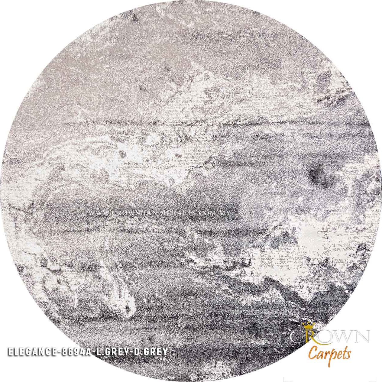 Featured Modern Design Carpets Rugs for your Home | Elegance 8694A Round L.Grey Yellow