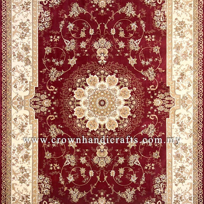 Silk Feel Carpet Persian Design Turkish Rug for Living Room Bedroom Carpet | Regency 008811 Red