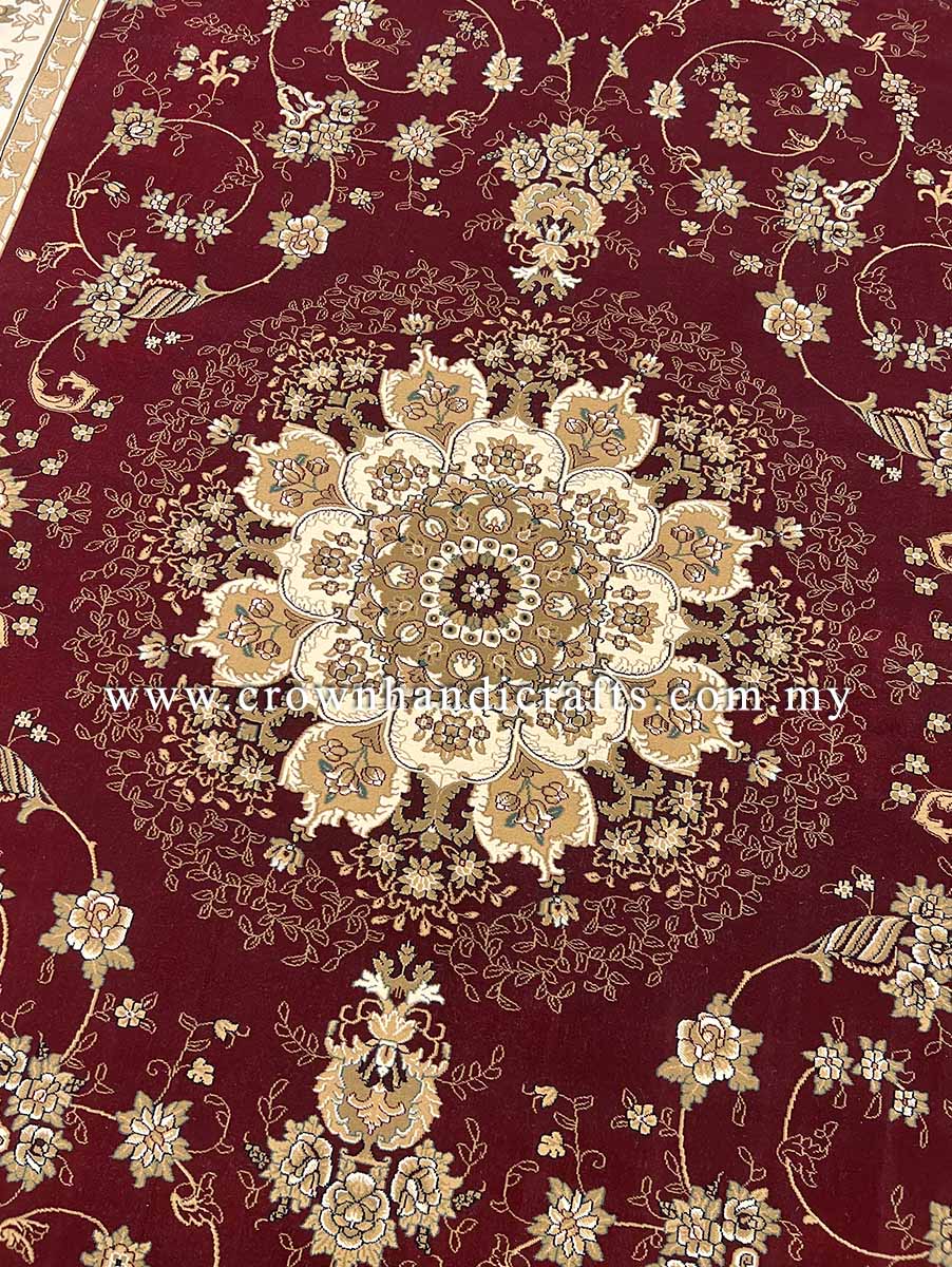 Silk Feel Carpet Persian Design Turkish Rug for Living Room Bedroom Carpet | Regency 008811 Red