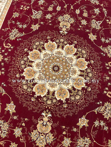 Silk Feel Carpet Persian Design Turkish Rug for Living Room Bedroom Carpet | Regency 008811 Red