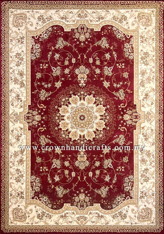 Silk Feel Carpet Persian Design Turkish Rug for Living Room Bedroom Carpet | Regency 008811 Red