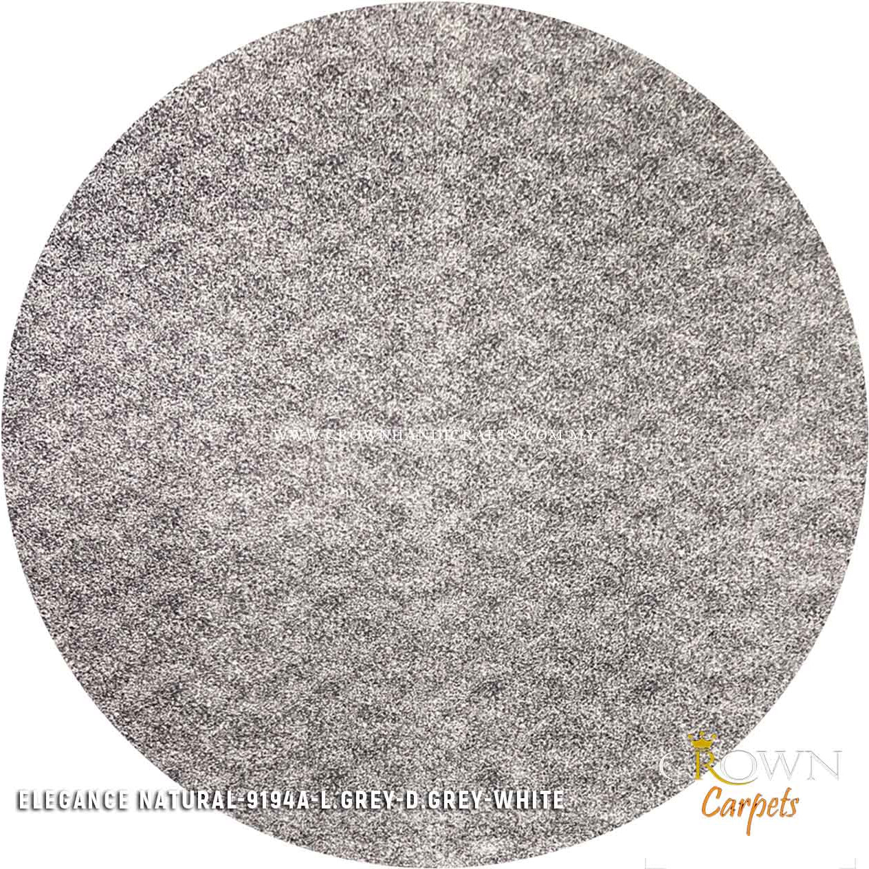 Minimalist Design Round Carpets for Living Room Modern Interior | Elegance Natural Round 9194A L.GREY-D.GREY-WHITE