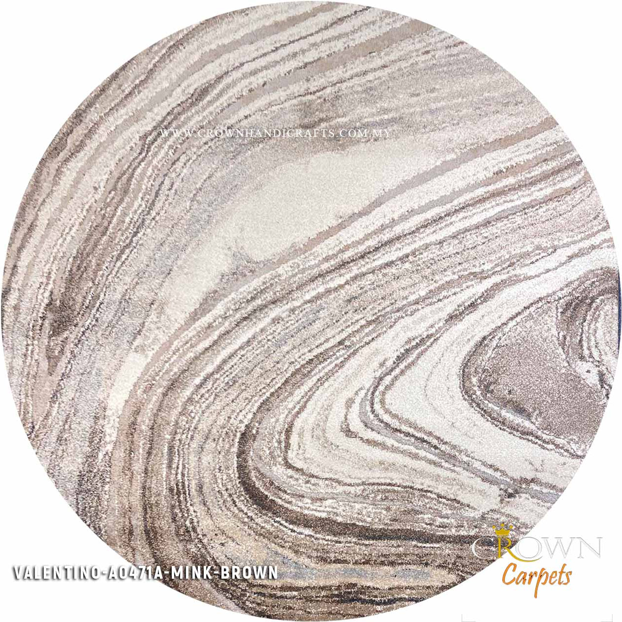 Smooth Fine Rug for Living Room Modern Design Carpet | Valentino A0471A Mink-Brown