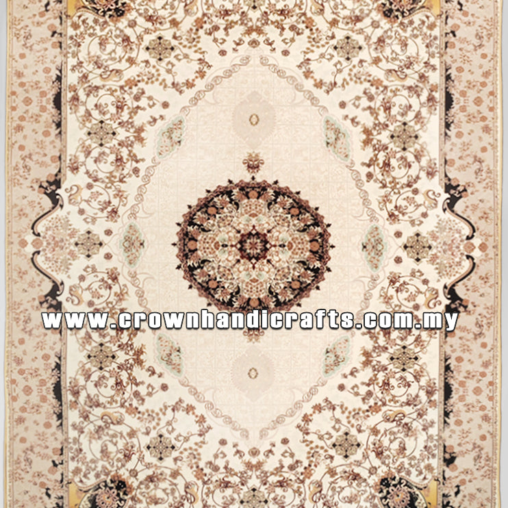 Modern Persian Design Carpet – Silk-Feel Turkish Rug for Living Room – Premium Polyester | Istanbul