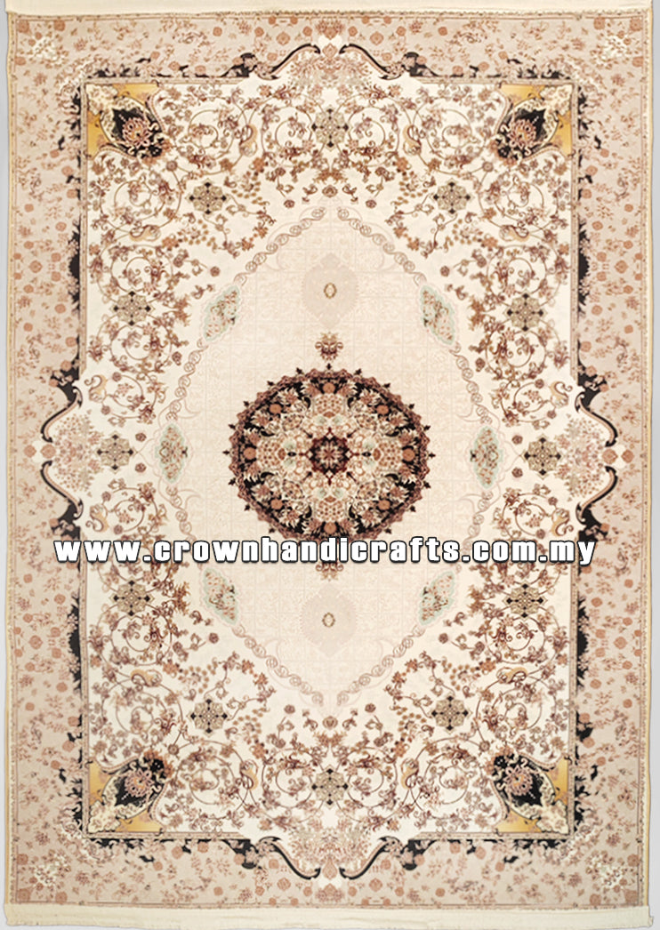 Modern Persian Design Carpet – Silk-Feel Turkish Rug for Living Room – Premium Polyester | Istanbul