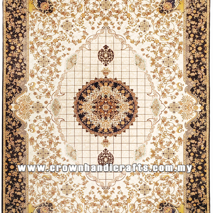 Modern Persian Design Carpet – Silk-Feel Turkish Rug for Living Room – Premium Polyester | Istanbul