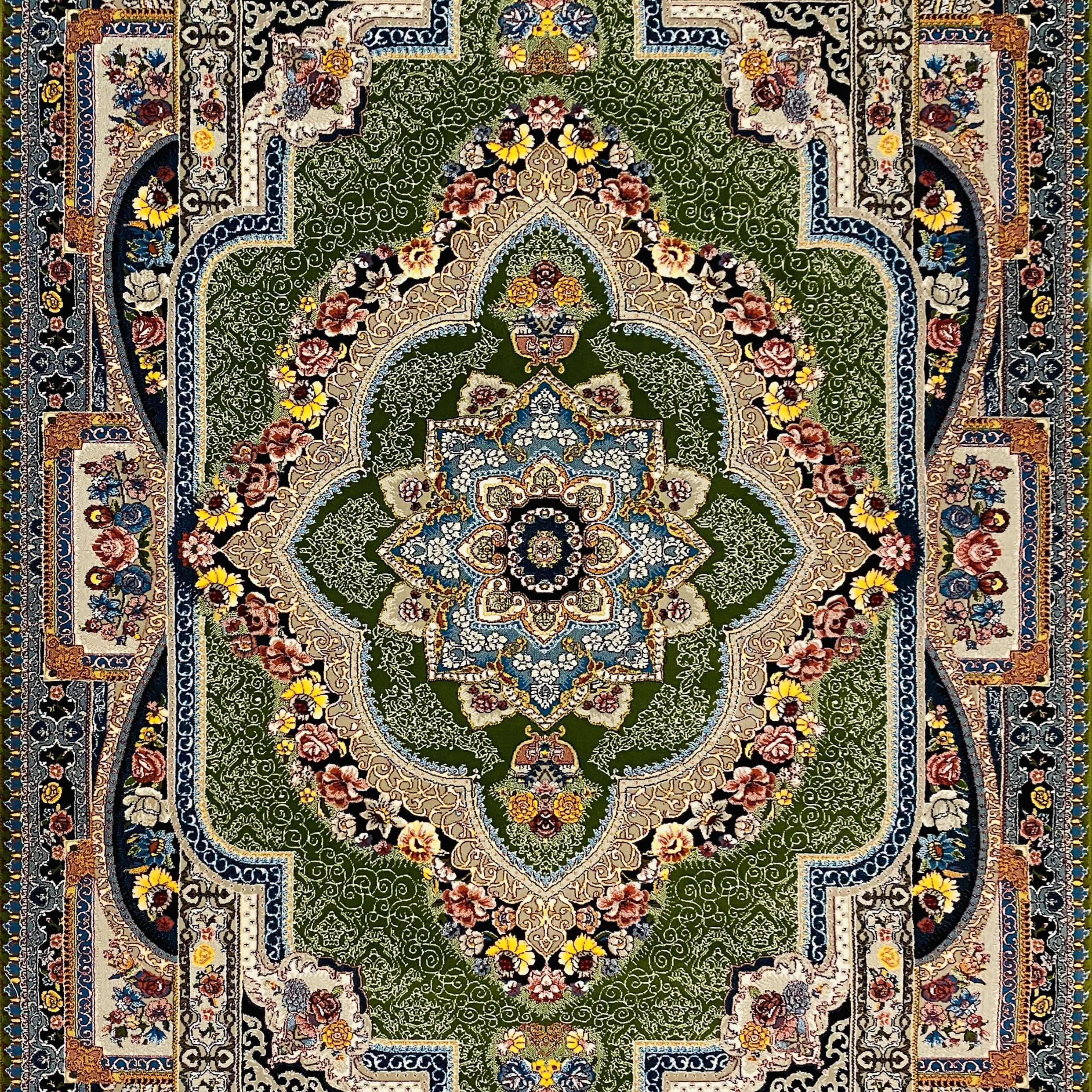 Fine Persian Rug Wool Feel Smooth Quality Carpet for Dining Table Living Room Rug | Dorrin Bagh Moalagh