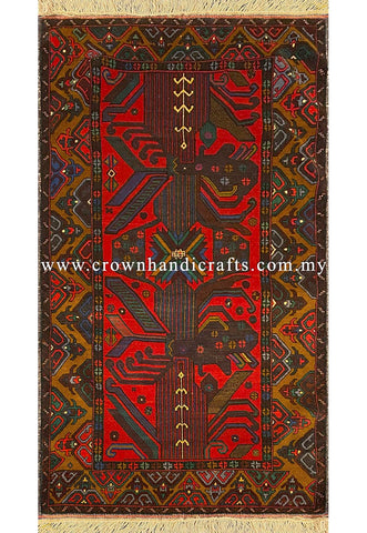 [7X4FT] Elegant Handmade Tribal Rug 100% Wool Persian Carpet Design High-Quality Hand-Knotted Authentic Afghan Tribal Carpet BELUCH CH 2427