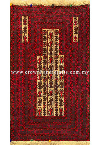 [5X3FT] Elegant Handcrafted Tribal Rug 100% Wool Persian Carpet Design High-Quality Hand-Knotted Authentic Afghan Tribal Carpet BELUCH CH 2630