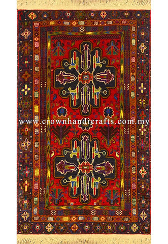 [5X3FT] Beautiful Handcrafted Tribal Rug 100% Wool Persian Carpet Design High-Quality Hand-Knotted Authentic Afghan Tribal Carpet BELUCH CH 2673