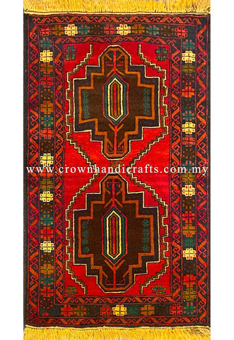[5X3FT] Luxurious Handcrafted Tribal Rug 100% Wool Persian Carpet Design High-Quality Hand-Knotted Authentic Afghan Tribal Carpet BELUCH CH 2674