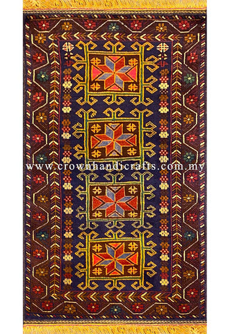 [5X3FT] Timeless Handcrafted Tribal Rug 100% Wool Persian Carpet Design High-Quality Hand-Knotted Authentic Afghan Tribal Carpet BELUCH CH 2679