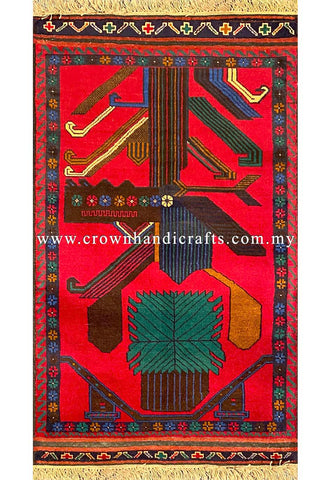 [5X3FT] Artfully Handcrafted Tribal Rug 100% Wool Persian Carpet Design Premium Quality Hand-Knotted Authentic Afghan Tribal Carpet BELUCH CH 2710