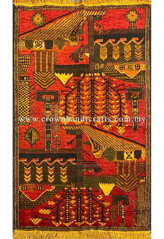 [5X3FT] Handmade Tribal Rug Persian Carpet Design 100% Wool Afghan Carpet High Quality Hand Knotted Authentic Afghan Tribal Carpet BELUCH CH 2719