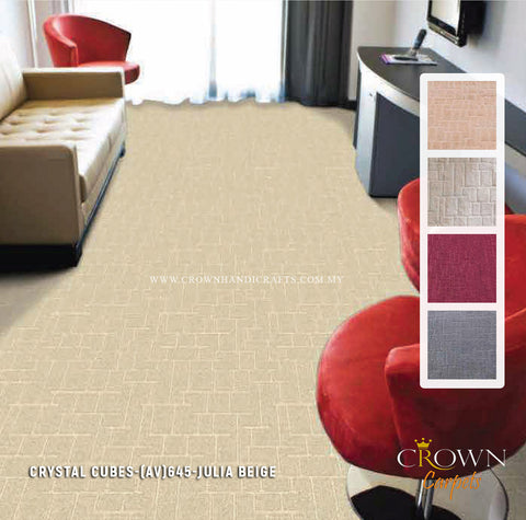 Excellent Carpet for Staircase, Lounge, Office | Crystal Cubes (AV) Wall To Wall