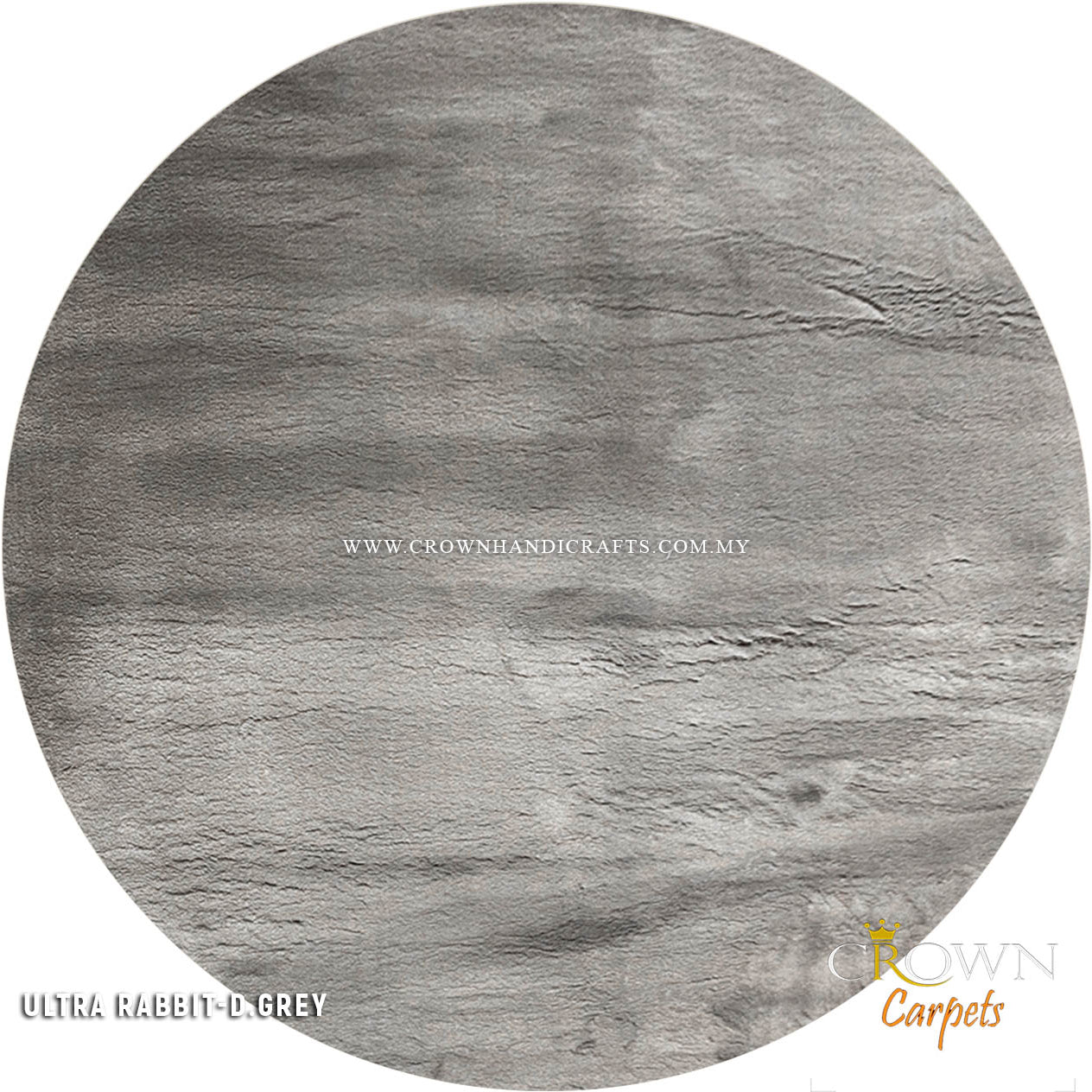 Soft Comfy Modern Round Carpet Shaggy Rugs Long Pile | Ultra Rabbit Super Soft Dark Grey