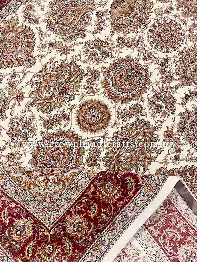Silk Feel Carpet Persian Design Turkish Rug for Living Room Bedroom Carpet | Qom NA All Over
