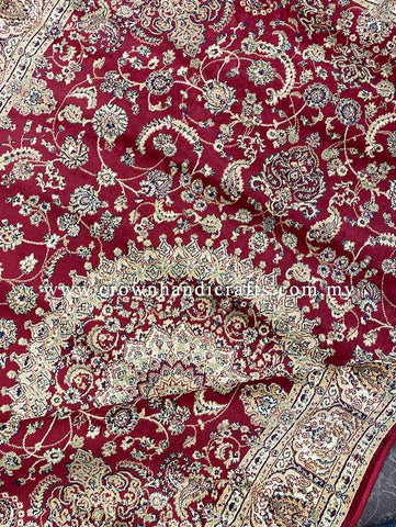 Persian Silk Carpet Authentic Iran Design, 100% Silk-Like Viscose Rug | Zrabi 342