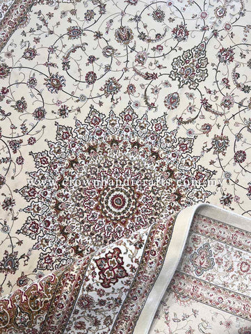 100% Silk Rug Authentic Persian Carpet High End Premium Quality Man Made Elegant Feel  | Persian Silk 0IS016