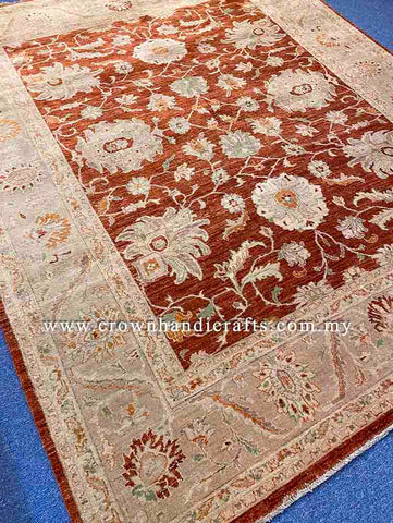 [8X10FT] Soft 100% Wool Afghan Tribal Rug Handmade Persian Carpet – Perfect for Living Room CHOBI 2728