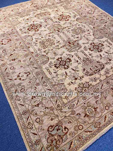 [8X10FT] Afghan Tribal Rug 100% Wool Handmade Persian Design – Durable Floor Cover CHOBI 2729