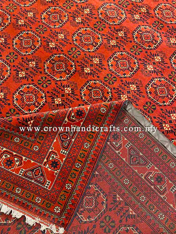 [12X9FT] Handmade Authentic Tribal Rug 100% Wool Persian Carpet Design High-Quality Hand-Knotted Afghan Tribal Carpet AFGHAN CH 2411