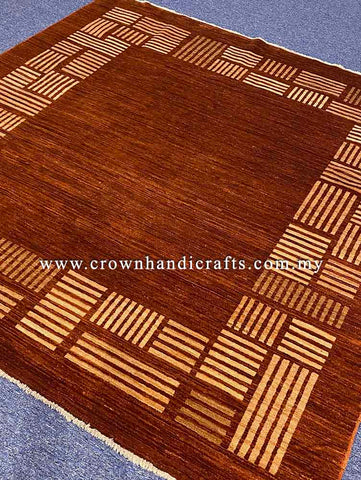 [6.5X6.5FT] Elegantly Handcrafted Tribal Rug 100% Wool Persian Carpet Design High-Quality Hand-Knotted Authentic Afghan Tribal Carpet GEBBEH CH 217
