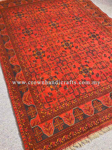 [10X7FT] Authentic Handmade Tribal Rug 100% Wool Persian Carpet Design High-Quality Hand-Knotted Afghan Tribal Carpet AFGHAN CH 2400