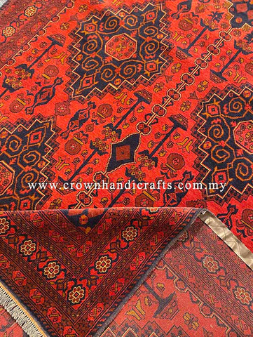 [10X7FT] Handcrafted Authentic Tribal Rug 100% Wool Persian Carpet Design High-Quality Hand-Knotted Afghan Tribal Carpet AFGHAN CH 2750
