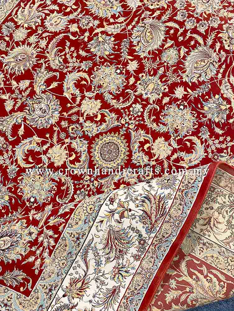 Iran Nain Rug Design Persian Carpet Wool Feel Man Made Iranian Rugs for Living Room | Rayan Afshan Sultani