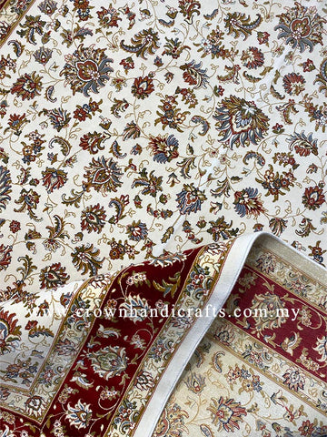 100% Silk Rug Iran Authentic Persian Carpet High End Premium Quality Man Made Elegant Feel  | Persian Silk IS006B