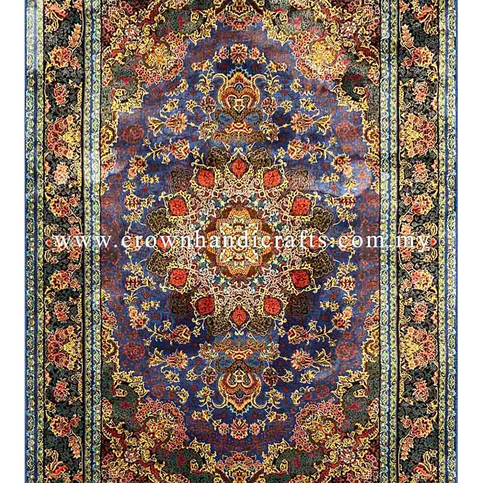 Royal Edition Silk Carpet Iranian Rug Authentic Persian Carpet to match your Living Room Standard | Ejaz JZ006