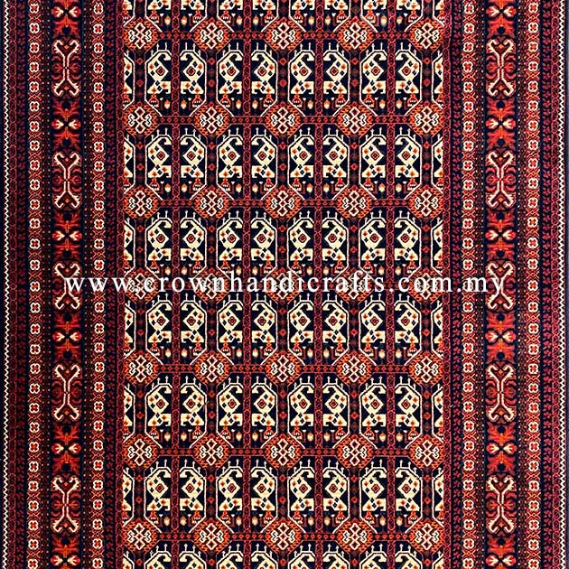 Nomadic Tribes Carpet Design Persian Rug Geometric Motifs Man Made Wool Feel Authentic Iran Carpet | Mahakan Mah007
