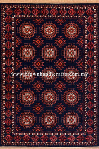 Smooth Wool Feel Persian Carpet Rug Tribal Design Vintage Carpet | Mahakan Mah024