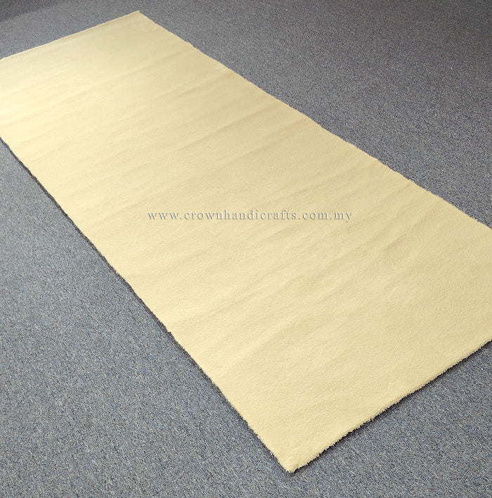 Cream hallway runner rug laid diagonally, flat surface with subtle texture