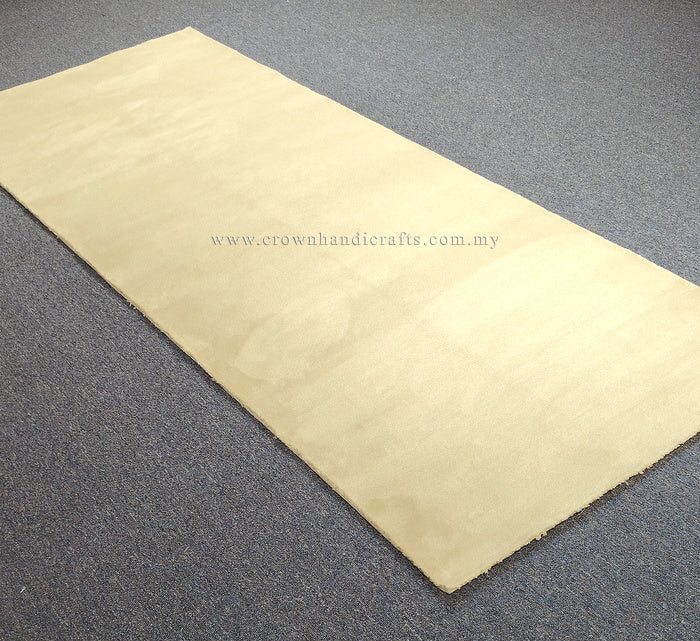 Cream hallway runner rug folded flat, smooth surface and clean hem edges