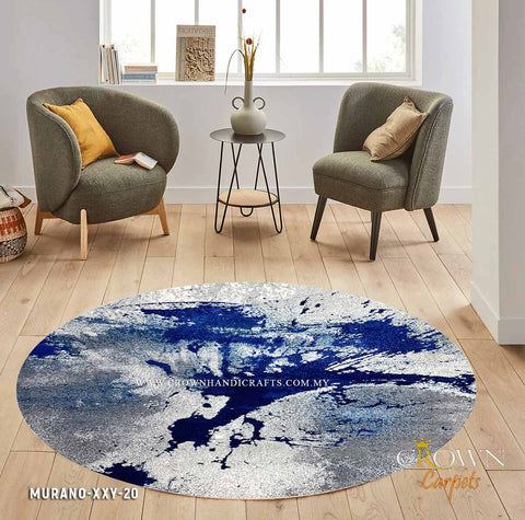 Buy Designer Rugs Modern Turkish Round Carpets Mediterranean Style | Murano XXY-20