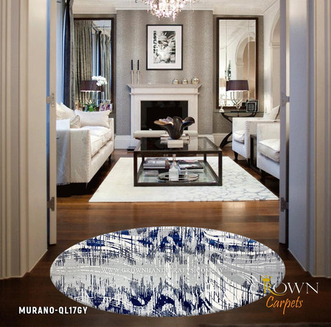 New Age Modern Round Rugs Minimalist Carpets Scandinavian Rugs | Murano QL17GY