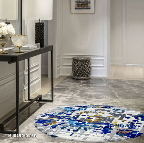 Ideal Living Room Round Rugs Carpets Modern Design Interior | Murano QL13IV