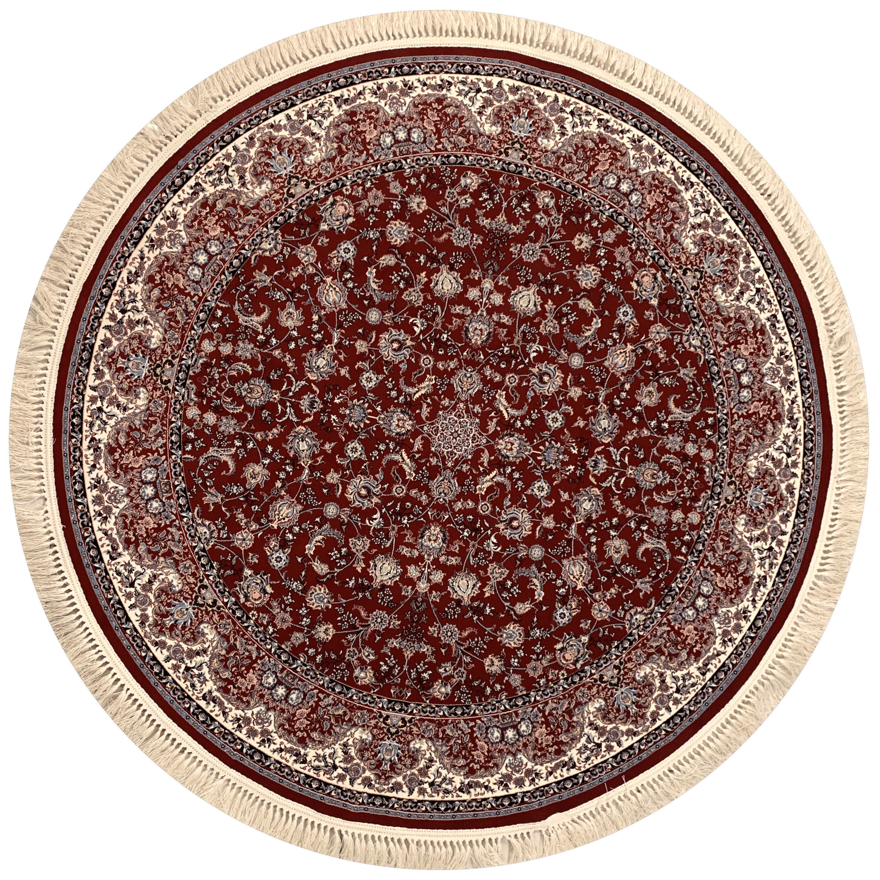 Premium Persian Carpet from Iran Smooth Wool Feel Man Made Persian Carpets for Bedroom Living Room | Rayan Nastaran Round