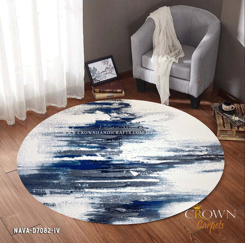 High Quality Soft and Durable Round Modern Designer Carpet | Nava D7082-IV