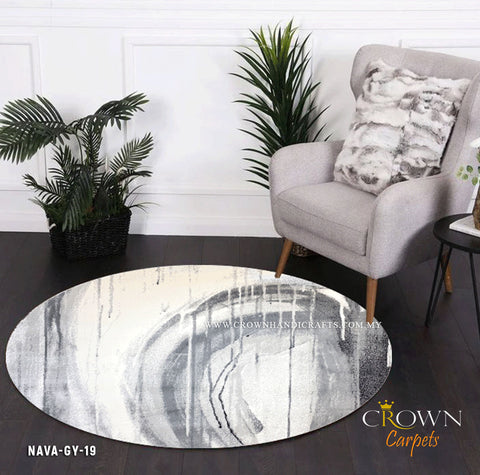 Premium Round Rugs Modern Design Tufted Rugs style for Living room | Nava GY-19