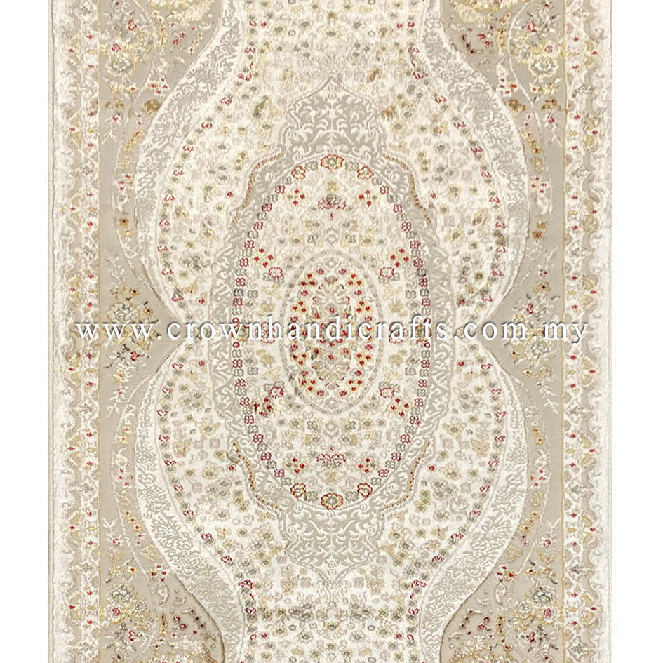 Experience the Luxury: Silk-Feel Persian Design Viscose Living Room Carpet | Faraz Silk NP66A