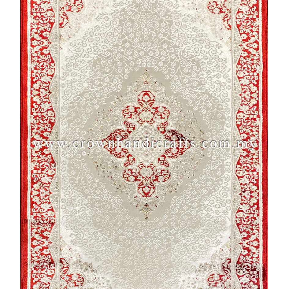Experience the Opulence: Persian Design Viscose Carpet with a Silken Touch | Faraz Silk PB33D