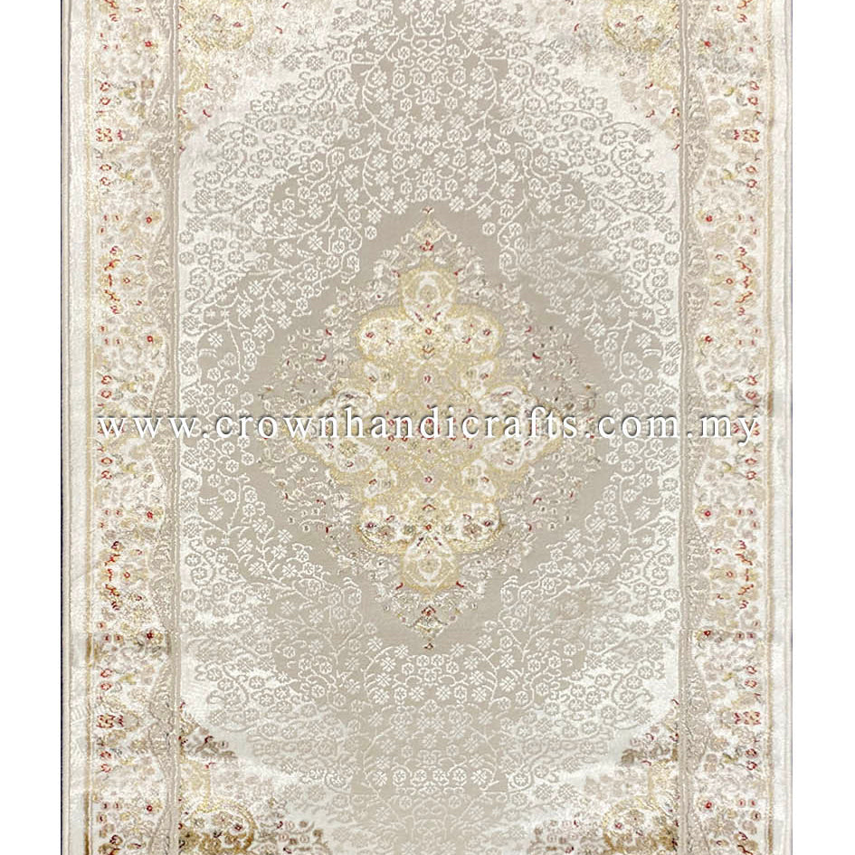 Experience the Opulence: Persian Design Viscose Carpet with a Silken Touch | Faraz Silk PB33D