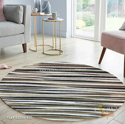 Ideal Living Room Round Rugs Carpets Modern Design Interior | Play 63206-950