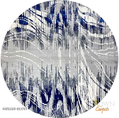 New Age Modern Round Rugs Minimalist Carpets Scandinavian Rugs | Murano QL17GY