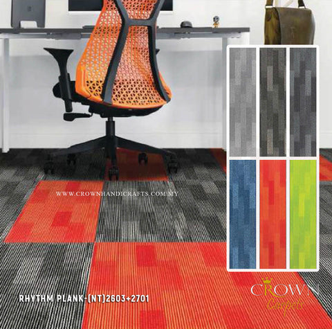 Amazing Tile Carpet for Office | Rhythm Plank (NT)