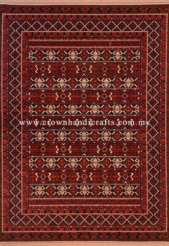 Tribal Geometric Design Persian Rugs Vintage Carpet for Living Room | Hamedan Sa122